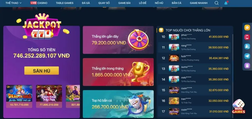 Đa dạng trò chơi casino trực tuyến tại King78
